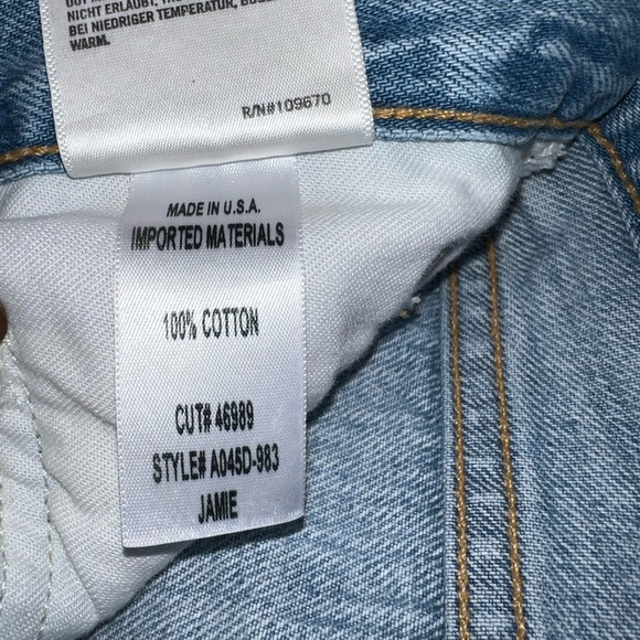 AGOLDE JAIME HIGH RISE CLASSIC JEANS Destroyed 28 - Picture 6 of 11